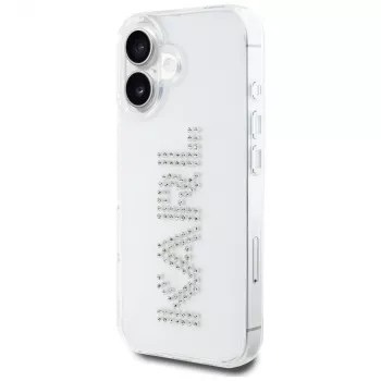 KARL LAGERFELD IML Rhinestones Logo stražnje kućište za Apple iPhone 16 - prozirno