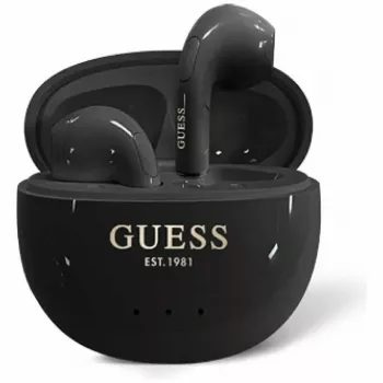 Guess Glossy Effect EggShape Printed Classic Logo TWS slušalice, crne