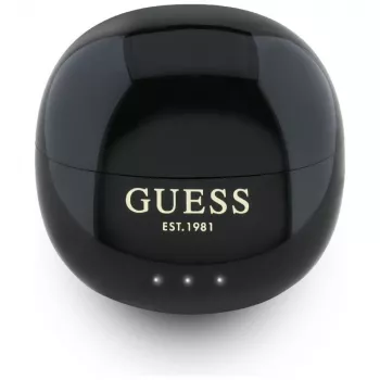 Guess Glossy Effect EggShape Printed Classic Logo TWS slušalice, crne