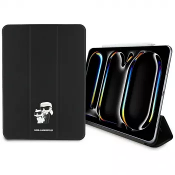 Karl Lagerfeld KLFC11PM24SAKCK knjiga-futrola crna Saffiano magnetna Karl & Choupette za iPad Pro 11 M4 2024 / M5 2025