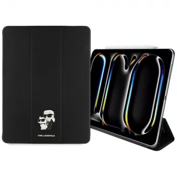 Karl Lagerfeld KLFC13PM24SAKCK knjiga-futrola crna Saffiano magnetna Karl & Choupette za iPad Pro 13 M4 2024 / M5 2025
