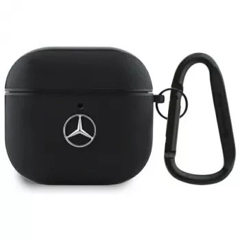 Mercedes-Benz MEA4CSLBK futrola za AirPods 4 crna koža metalni logo