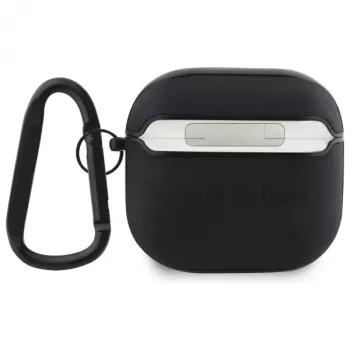 Mercedes-Benz MEA4CSLBK futrola za AirPods 4 crna koža metalni logo