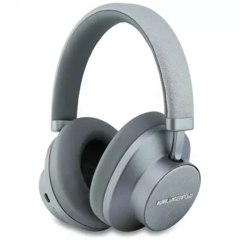 Karl Lagerfeld Saffiano Elongated Bluetooth ANC Over-Ear slušalice, sive