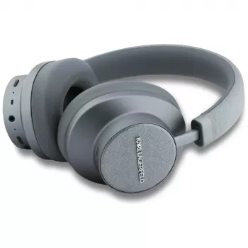 Karl Lagerfeld Saffiano Elongated Bluetooth ANC Over-Ear slušalice, sive