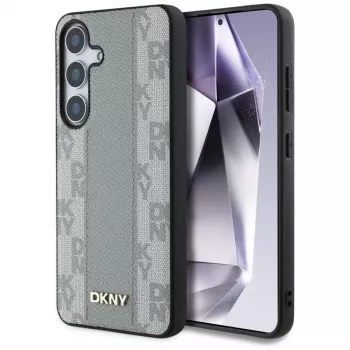 DKNY kožna MagSafe futrola Checkered Pattern za Samsung Galaxy S25 - taupe