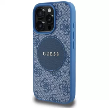 Guess 4G Circle Classic Logo MagSafe futrola za iPhone 16 Pro plava