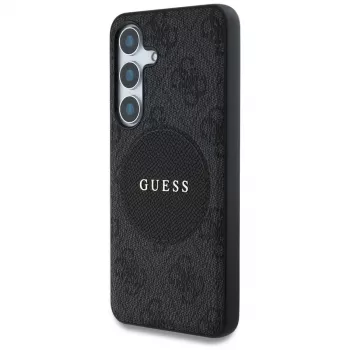 Guess 4G Round Patch Classic Logo MagSafe futrola za Samsung Galaxy S25+ (crna)