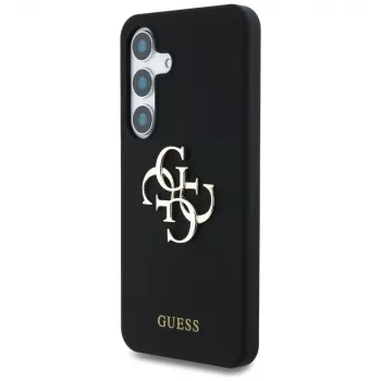 Guess Silicone Big 4G Logo Bottom Script futrola za Samsung Galaxy S25, crna