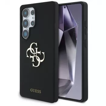 Guess Silicone Big 4G Logo Bottom Script futrola za Samsung Galaxy S25 Ultra - crna