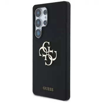 Guess Silicone Big 4G Logo Bottom Script futrola za Samsung Galaxy S25 Ultra - crna
