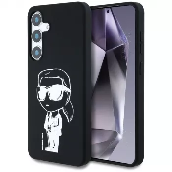 Karl Lagerfeld Silicone Graffiti Ikonik Printed Logo MagSafe futrola za Samsung Galaxy S25 crna