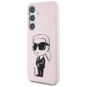 KARL LAGERFELD Silicone Graffiti Ikonik Printed Logo MagSafe futrola za Samsung Galaxy S25 - roza