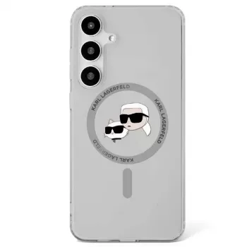 KARL LAGERFELD Button Karl & Choupette Heads Printed Logo MagSafe futrola za Samsung Galaxy S25, crna