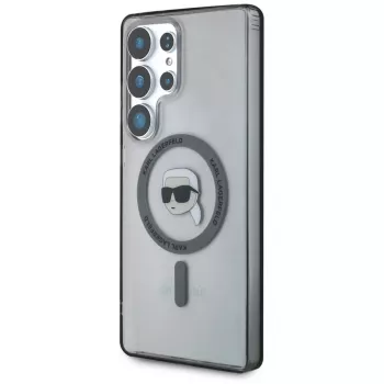 KARL LAGERFELD Button Karl Head Printed Logo MagSafe futrola za Samsung Galaxy S25 Ultra crna