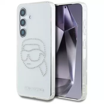 Karl Lagerfeld Rhinestones Karl Head Logo futrola za Samsung Galaxy S25 (transparentna)