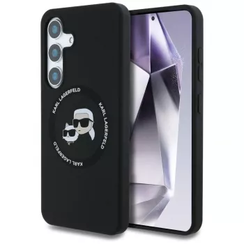 KARL LAGERFELD Silicone DoubleHeads & Circle MagSafe futrola za Samsung Galaxy S25+, crna