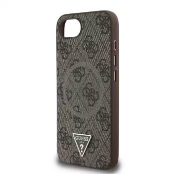 Guess 4G Ring Triangle Logo MagSafe futrola za iPhone 16e (smeđa)