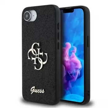 Guess Fixed Glitter Big 4G futrola za iPhone 16e (crna)
