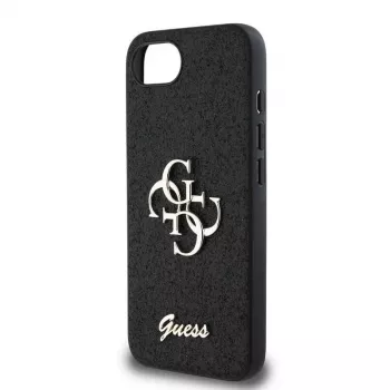 Guess Fixed Glitter Big 4G futrola za iPhone 16e (crna)