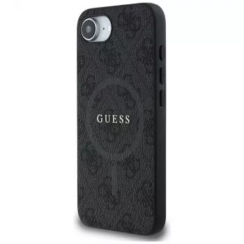 Guess 4G Ring Classic Logo MagSafe futrola za iPhone 16e (crna)