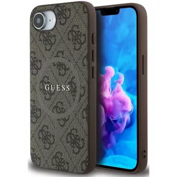Guess 4G Ring Classic Logo MagSafe futrola za Apple iPhone 16e (smeđa)