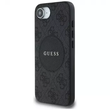 Guess 4G Circle Classic Logo MagSafe futrola za iPhone 16e, crna