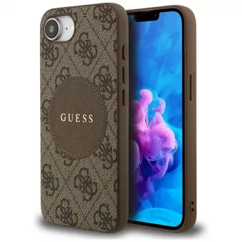 Guess 4G Circle Classic Logo MagSafe futrola za iPhone 16e (smeđa)