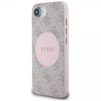 Guess 4G Circle Classic Logo MagSafe futrola za iPhone 16e, ružičasta