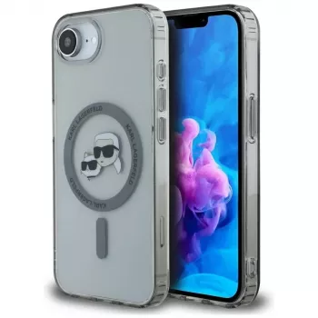 KARL LAGERFELD IML Metal Karl & Choupette Heads MagSafe futrola za iPhone 16e / 17e, crna