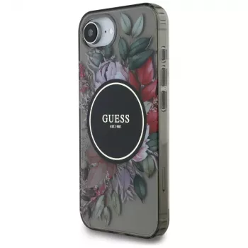 Guess IML Flowers MagSafe futrola za iPhone 16e (crna)
