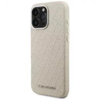 Karl Lagerfeld FW Stamped Karl MagSafe futrola za iPhone 16 Pro, bež
