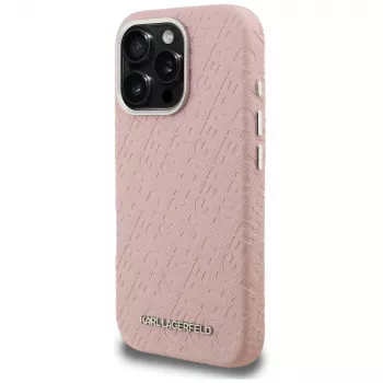 Karl Lagerfeld FW Stamped Karl MagSafe futrola za iPhone 16 Pro, roza