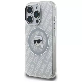 KARL LAGERFELD IML Karl Head Logo MagSafe futrola za Apple iPhone 16 Pro, siva