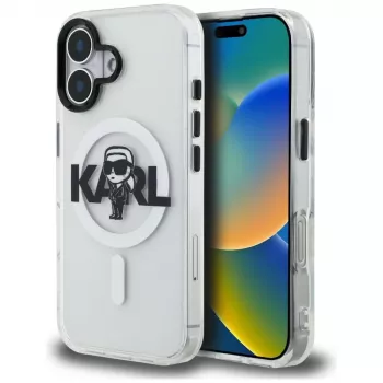 KARL LAGERFELD IML Karl Sketch Logo MagSafe futrola za iPhone 16, prozirna