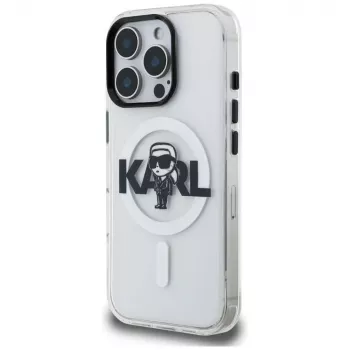 Karl Lagerfeld IML Karl Sketch Logo MagSafe futrola za iPhone 16 Pro Max, prozirna