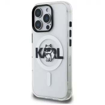 KARL LAGERFELD IML Choupette Sketch Logo MagSafe futrola za iPhone 16 Pro Max, prozirna
