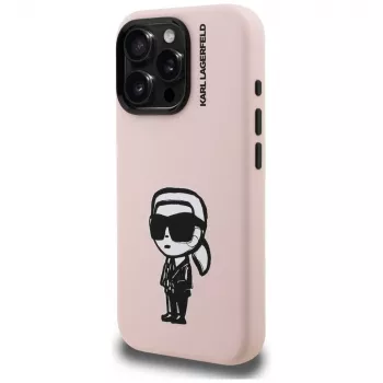 KARL LAGERFELD Silikonska Karl Sketch MagSafe futrola za iPhone 16 Pro, ružičasta