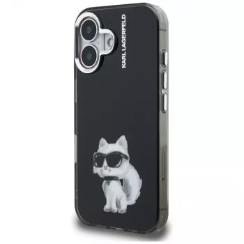 Karl Lagerfeld IML Aquarelle Choupette & Logo futrola za iPhone 16, crna