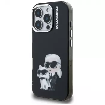 Karl Lagerfeld IML Aquarelle Karl & Choupette & Logo futrola za Apple iPhone 16 Pro Max, crna