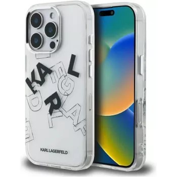 Karl Lagerfeld IML Sketched Graphic futrola za iPhone 16 Pro, prozirna