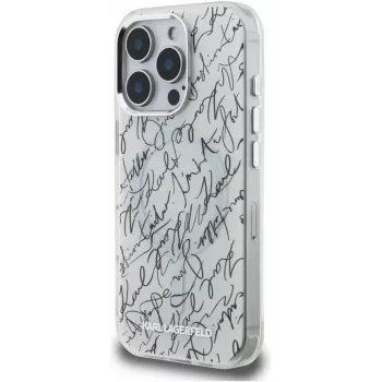 KARL LAGERFELD IML Karl ScriptPattern MagSafe futrola za Apple iPhone 16 Pro Max, bijela