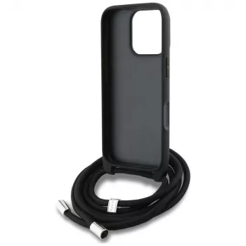 Karl Lagerfeld Crossbody GrainedPattern & Logo futrola za iPhone 16 Pro, siva