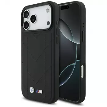 BMW M Quilted Logo MagSafe futrola za Apple iPhone 17 Pro Max, crna