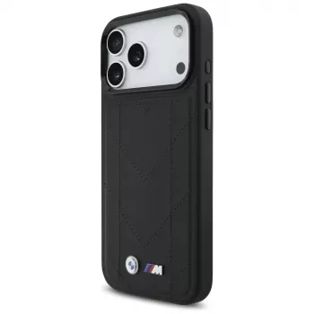 BMW M Quilted Logo MagSafe futrola za Apple iPhone 17 Pro Max, crna