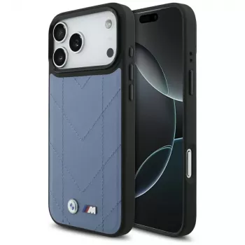 BMW M Quilted Logo MagSafe futrola za iPhone 17 Pro Max, plava