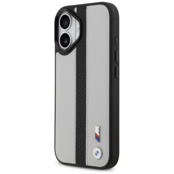 BMW M Perforated Stripe Logo MagSafe futrola za Apple iPhone 17, siva