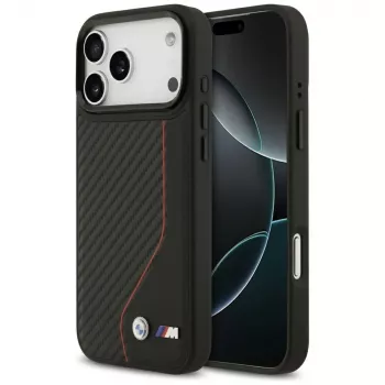 BMW M Carbon Line & Logo MagSafe futrola za iPhone 17 Pro Max, crvena