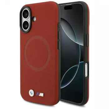 BMW M FW Metal Logo MagSafe futrola za Apple iPhone 17, crvena