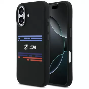 BMW M Silicon Horizontal Line MagSafe futrola za Apple iPhone 17, crna